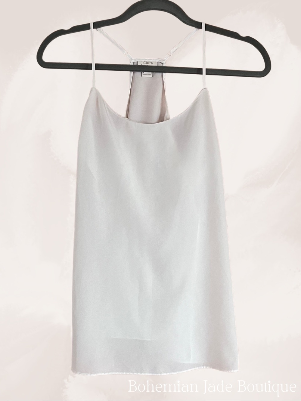 J.Crew Factory Racerback Cami Women’s Size 2 Cream Adjustable Strap Tank Top - Picture 2 of 4